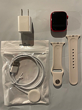 Used Apple Watch Series 8 GPS 41mm Red Aluminum Case Starlight Band Size S/M